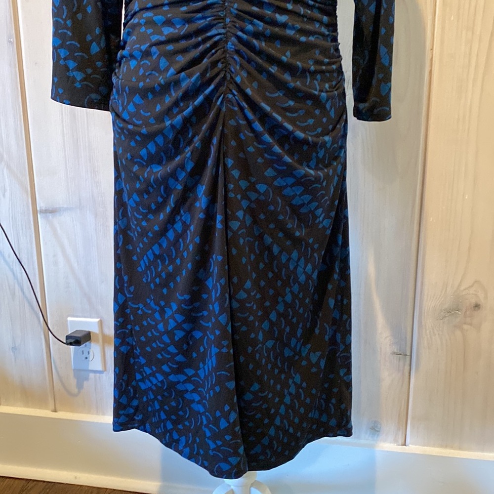 White House black market black with blue jewel print dress NWT - Picture 7 of 7